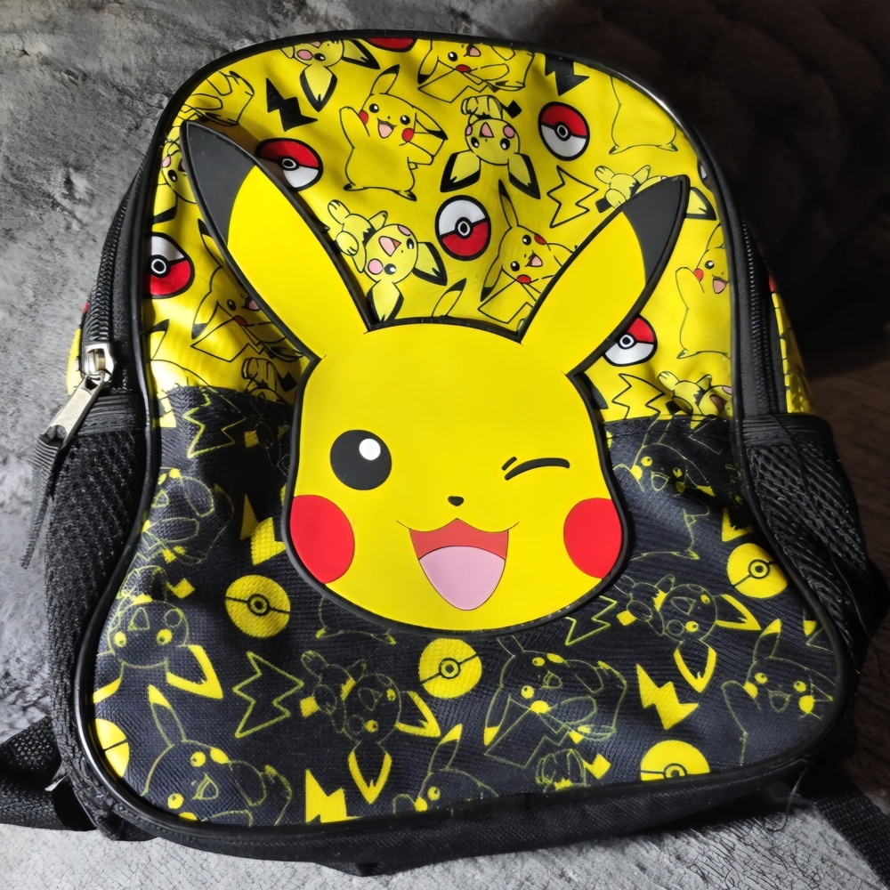 Pikachu Kids Backpack - Yellow and Black